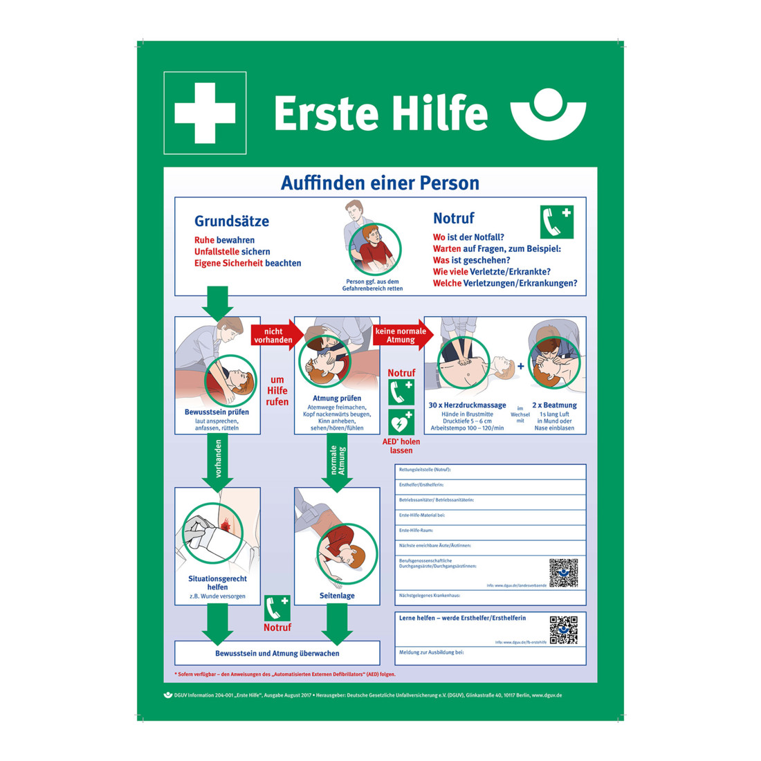 Gramm Medical Erste-Hilfe-Notfalltafel