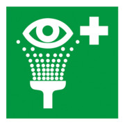 Gramm Medical Symbol Augenspüleinrichtung, Kunststoff langnachleuchtend, selbstklebend