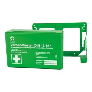 Gramm Medical Trousse de premiers secours MINI avec support mural, vert, DIN 13 157