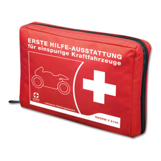 Gramm Medical Trousse de premiers secours moto avec ÖNORM V5100, rouge