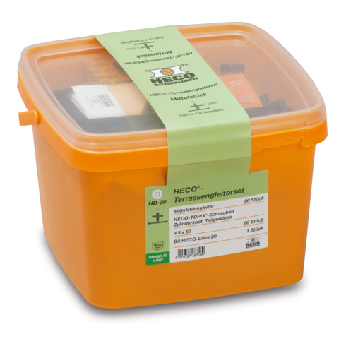 Grand kit fixation terrasse, clip central