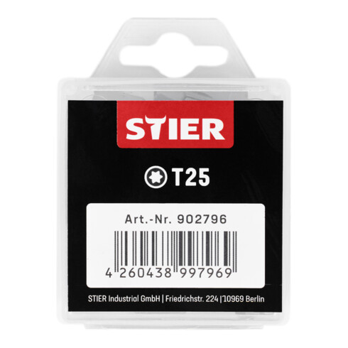 Grand pack d'embouts STIER TORX® T25