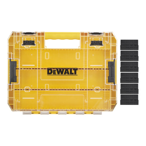 Grande mallette DeWalt TOUGHCASE™ y compris compartiments de séparation, vide pour recharger DT70839-QZ
