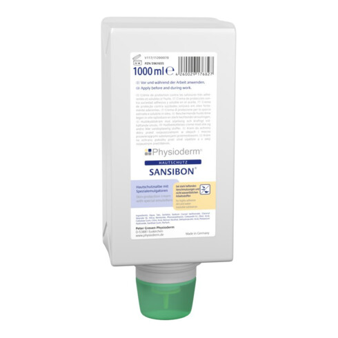 GREVEN Sansibon® Crème protectrice soluble dans l'eau 1L flacon pliable