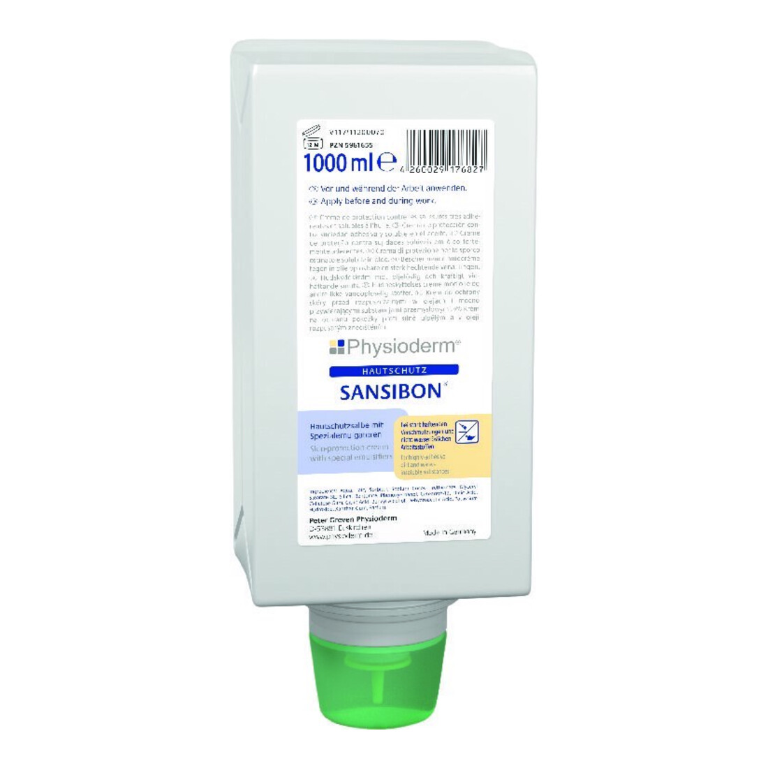 GREVEN Sansibon® Hautschutzcreme wasserlöslich 1L Faltfl.