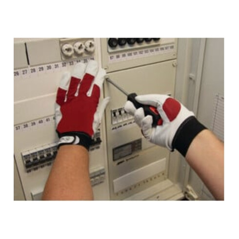 Gants Leipold + Döhle avec dos en nappa de chèvre et velcro rouge