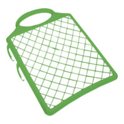 Grille d'essorage ERGOLINE L320xl280mm polypropylène vert avec poignée et croche