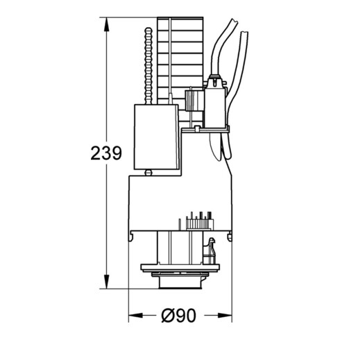 Grohe 2-Mengen-Ablaufventil für Wandeinbau-Spülkästen 6 l/3 l