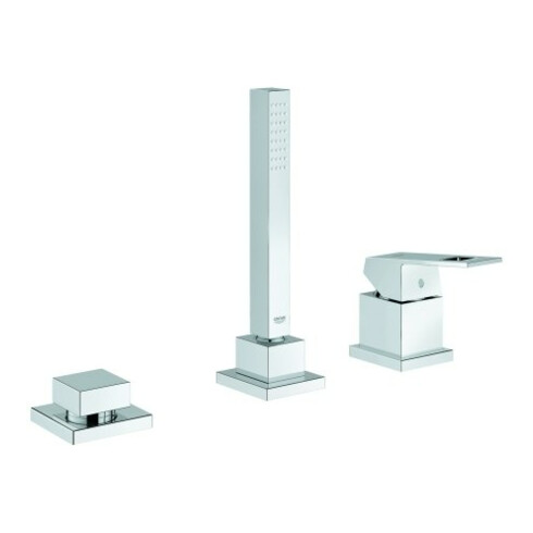 Grohe 3-Loch-Wannenkombination Eurocube ohne Auslauf, chrom