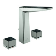 Grohe 3-Loch-Waschtischarmatur Allure Brilliant P. Coll. 1/2", L, Griffe mit Einlage, supersteel