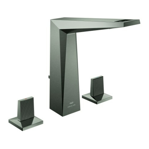 Grohe 3-Loch-Waschtischarmatur Allure Brilliant P. Coll. 1/2", L, m geränd. Trapezgr., h gr geb.