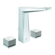 Grohe 3-Loch-Waschtischarmatur Allure Brilliant P. Coll. 1/2", L-Size, Griffe mit Einlage, chrom