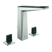 Grohe 3-Loch-Waschtischarmatur Allure Brilliant P. Coll. 1/2", L, Trapezgriffe m Einl., superst.