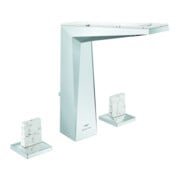 Grohe 3-Loch-Waschtischarmatur Allure Brilliant P. Coll. 1/2", L, Trapezgriffe mit Einlage, chrom