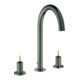 Grohe 3-Loch-Waschtischarmatur Atrio Priv. Coll. 1/2", L-Size, hard graphite gebürstet-1