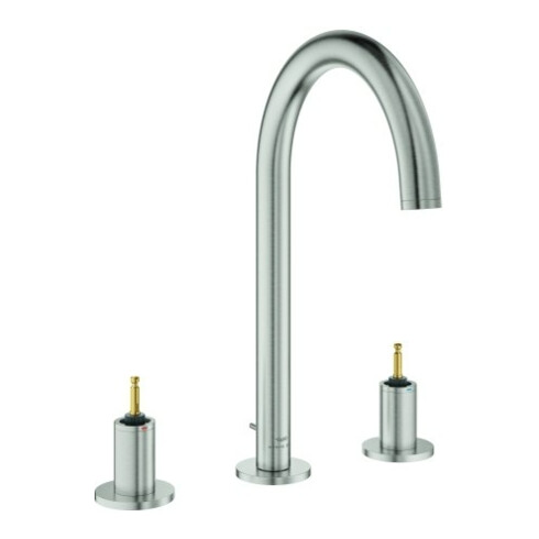 Grohe 3-Loch-Waschtischarmatur Atrio Priv. Coll. 1/2", L-Size, supersteel