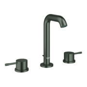 Grohe 3-Loch-Waschtischarmatur Essence 1/2, m Abl.garn, hard graphite gebürstet