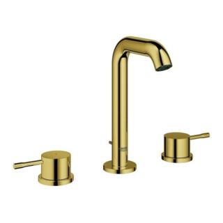 Grohe 3-Loch-Waschtischarmatur Essence 1/2", mit Ablaufgarnitur, cool sunrise