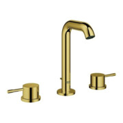 Grohe 3-Loch-Waschtischarmatur Essence 1/2", mit Ablaufgarnitur, cool sunrise