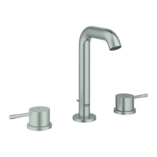 Grohe 3-Loch-Waschtischarmatur Essence 1/2", mit Ablaufgarnitur, supersteel