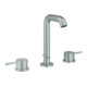Grohe 3-Loch-Waschtischarmatur Essence 1/2", mit Ablaufgarnitur, supersteel-1