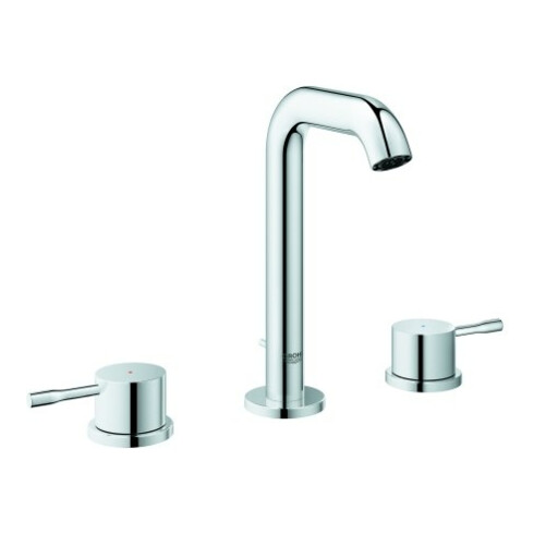 Grohe 3-Loch-Waschtischarmatur Essence chrom, mit Ablaufgarnitur