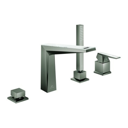 Grohe 4-Loch-Wannen-Kombination Allure Brilliant P. C. Heb. m Einlage, hard graphite gebürstet