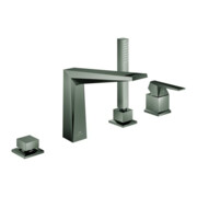Grohe 4-Loch-Wannen-Kombination Allure Brilliant P. C. Heb. m Rdl.-Struk., hd graph. gebürstet
