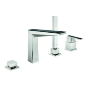 Grohe 4-Loch-Wannen-Kombination Allure Brilliant P. C. Hebel mit Einlage, supersteel