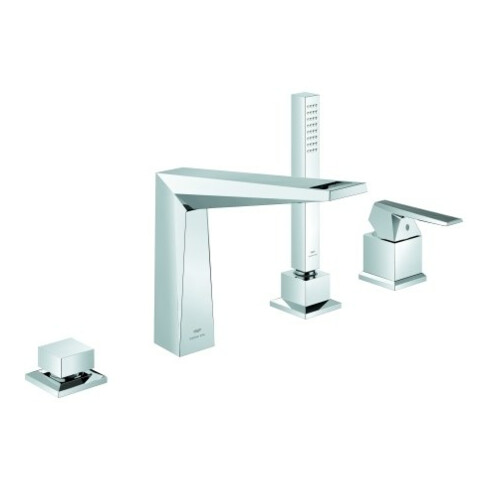 Grohe 4-Loch-Wannen-Kombination Allure Brilliant P. C. Hebel mit Rändelstruktur, chrom