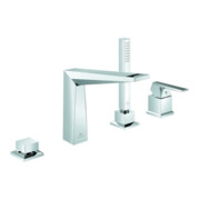 Grohe 4-Loch-Wannen-Kombination Allure Brilliant P. C. Hebel mit Rändelstruktur, chrom