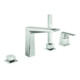 Grohe 4-Loch-Wannen-Kombination Allure Brilliant P. C. Hebel mit Rändelstruktur, supersteel-1