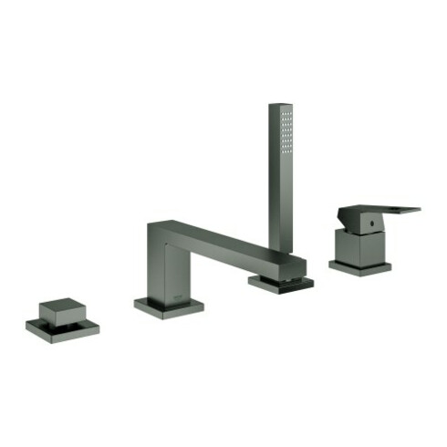 Grohe 4-Loch-Wannenkombination Eurocube hard graphite gebürstet