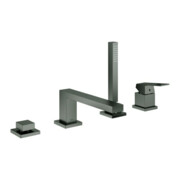 Grohe 4-Loch-Wannenkombination Eurocube hard graphite gebürstet