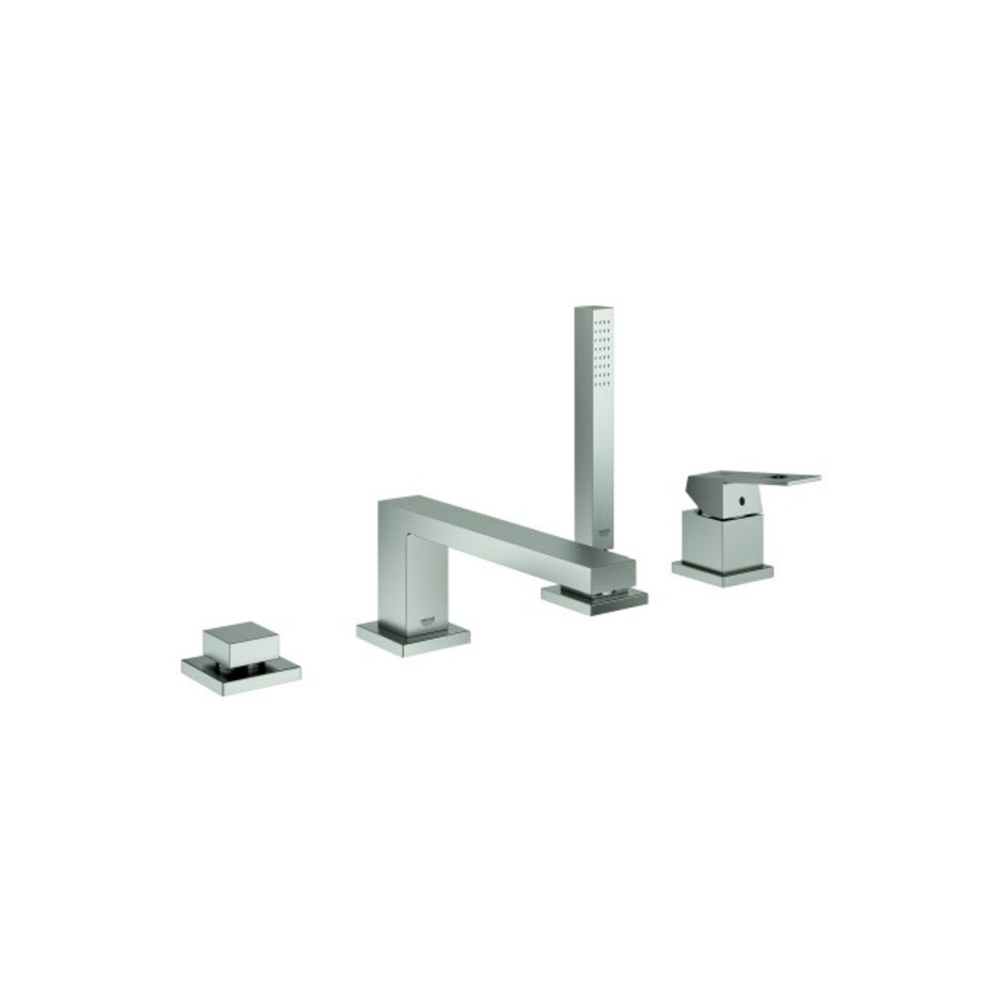 Grohe 4-Loch-Wannenkombination Eurocube supersteel