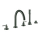 Grohe 5-Loch-Wannen-Kombination Atrio mit Hebelgriff, hard graphite gebürstet-1