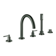 Grohe 5-Loch-Wannen-Kombination Atrio mit Hebelgriff, hard graphite gebürstet