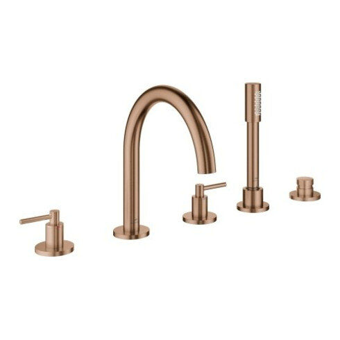 Grohe 5-Loch-Wannen-Kombination Atrio mit Hebelgriff, warm sunset gebürstet