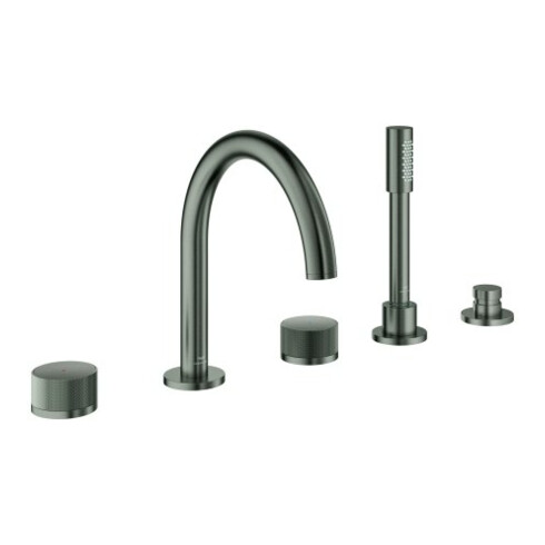 Grohe 5-Loch-Wannen-Kombination Atrio Priv. Coll. hard graphite gebürstet