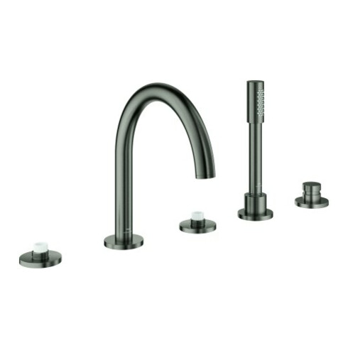 Grohe 5-Loch-Wannen-Kombination Atrio Priv. Coll. hard graphite gebürstet