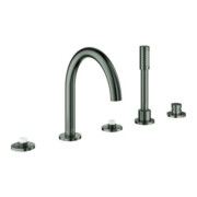 Grohe 5-Loch-Wannen-Kombination Atrio Priv. Coll. hard graphite gebürstet