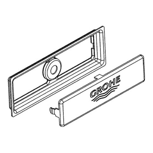 Grohe Abdeckelement 42578 für Küchenspüle edelstahl