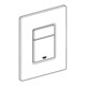 Grohe Abdeckplatte 42369 mit Drucktaste spiegelglas-3