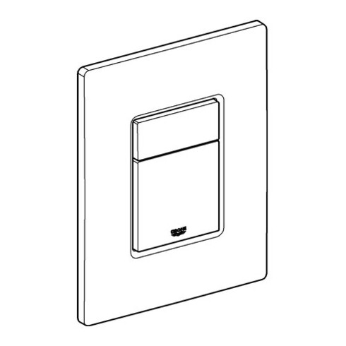 Grohe Abdeckplatte 42369 mit Drucktaste spiegelglas