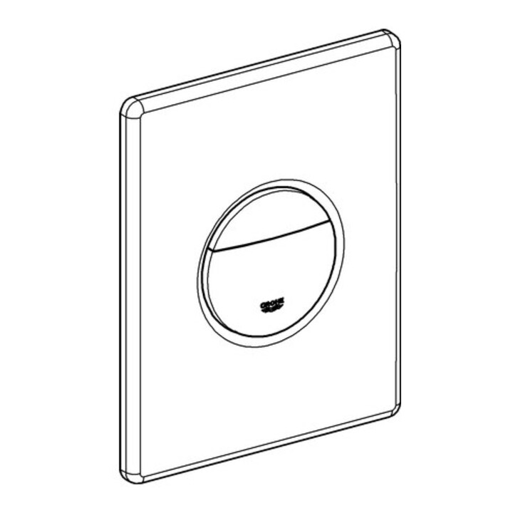 Grohe Abdeckplatte 42375 mit Drucktaste mattchrom