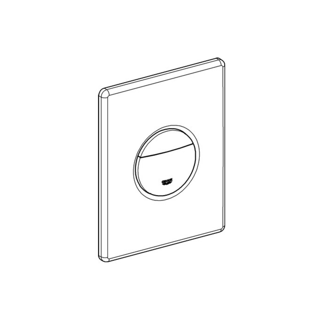 Grohe Abdeckplatte 42375 mit Drucktaste mattchrom