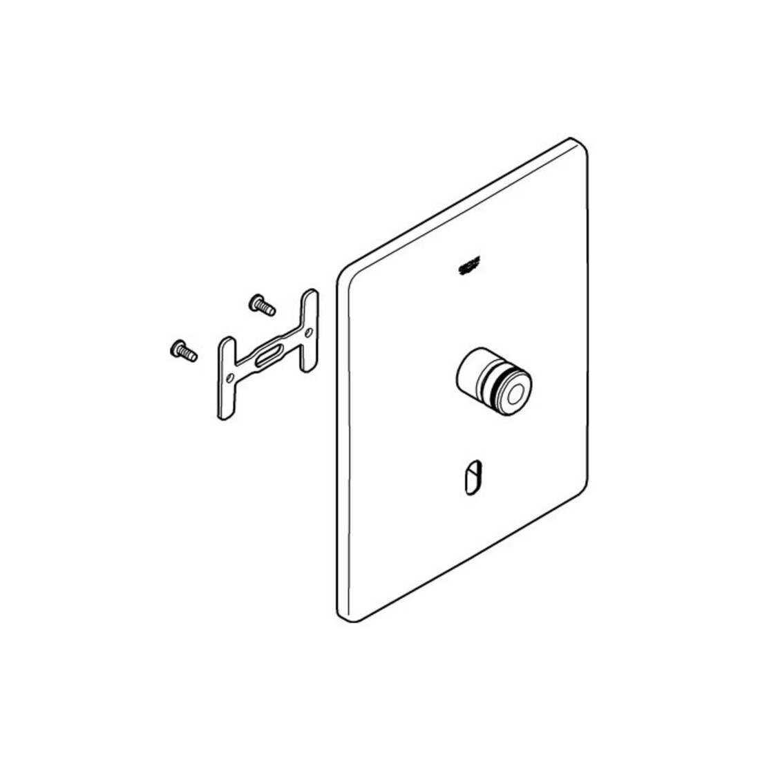 Grohe Abdeckplatte 42447 edelstahl edelstahl