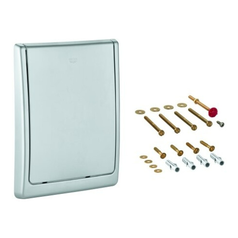 Grohe Abdeckplatte 43179 komplett für WC-Druckspüler Wandeinbau mattchrom