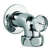 Grohe Abgangsbogen 12444 Ausladung 90mm mit Thermometer 1 1/2"x5/4" chrom