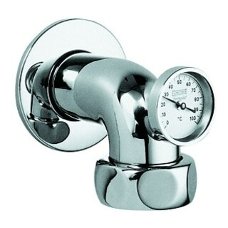 Grohe Abgangsbogen 12448 Ausladung 90mm mit Thermometer 2"x1 1/2" chrom